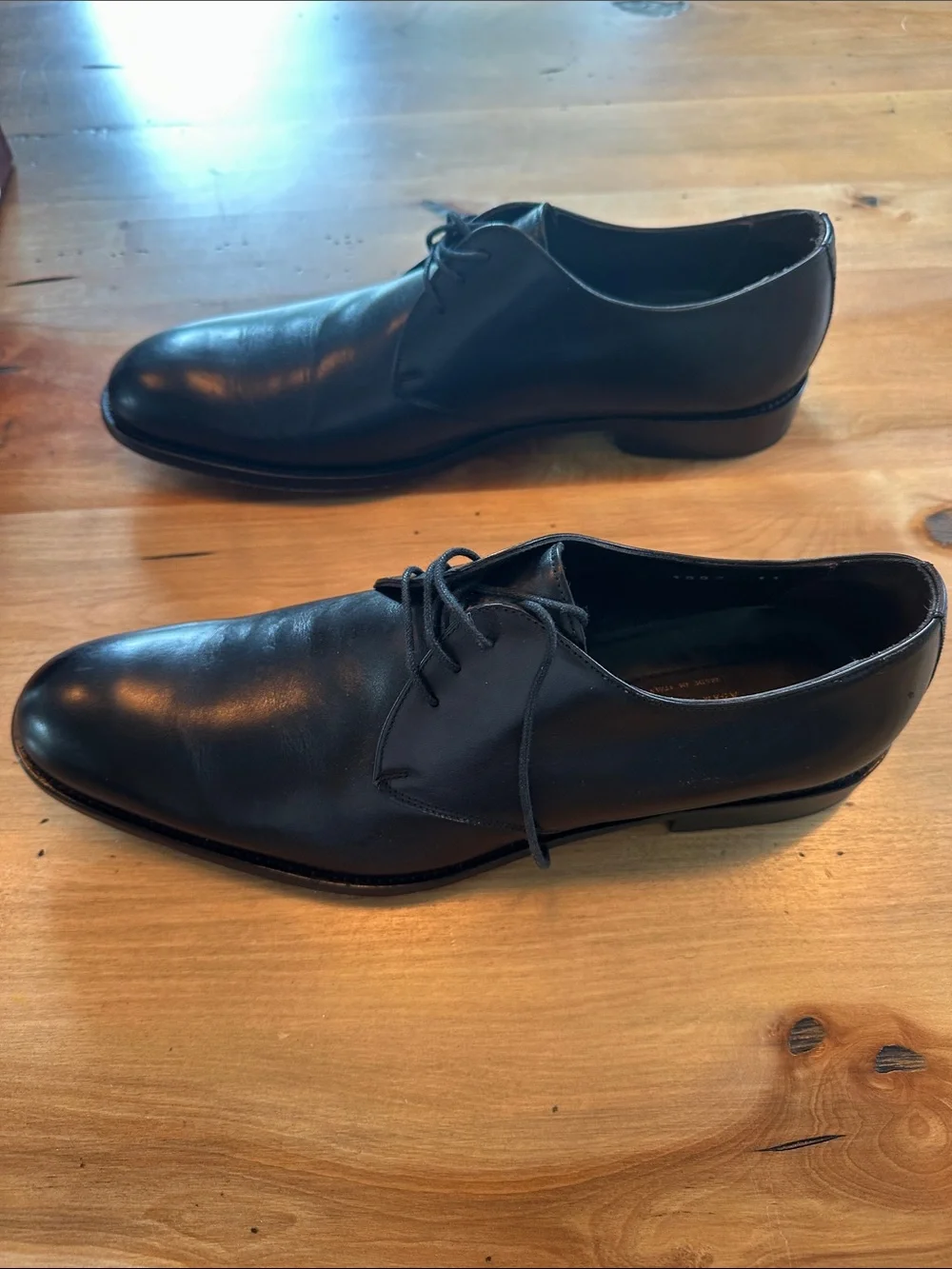 To Boot Black Leather Derby Oxfords